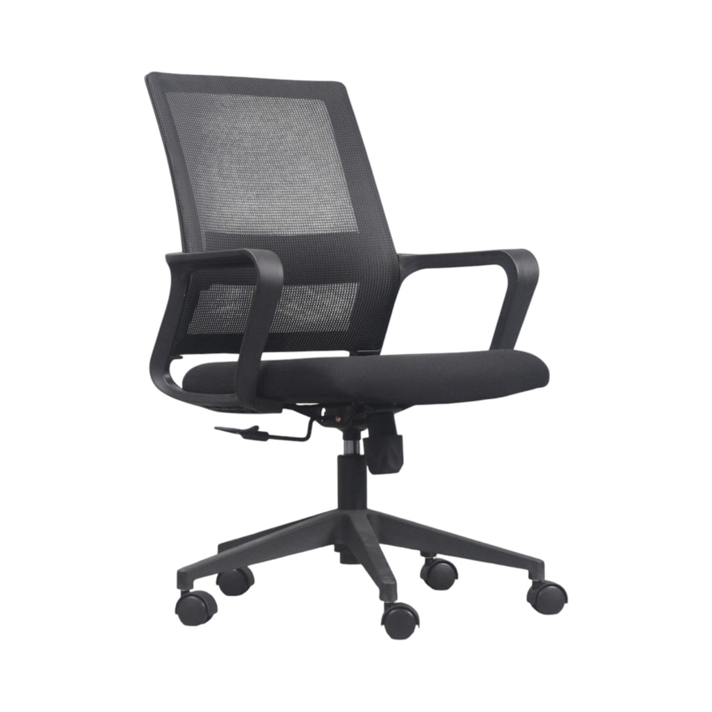 Xiaoyaozuo office chair black ergonomic mesh back with adjustable height and casters