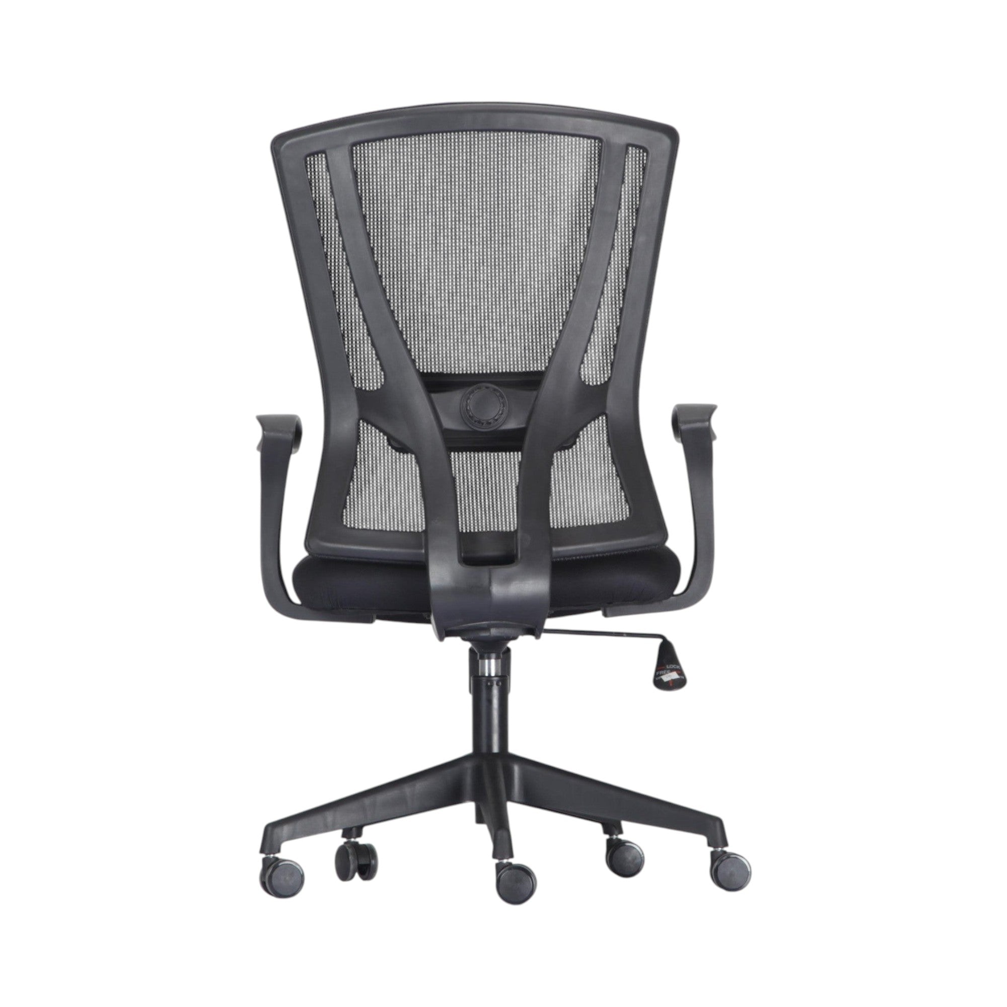 Xiaoyaozuo office chair black ergonomic mesh back chair with padded seat and adjustable armrests on a five-wheel base.
