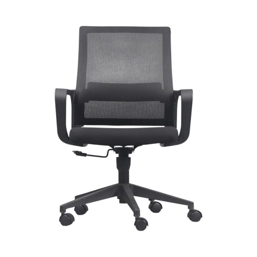 Xiaoyaozuo office chair black ergonomic mesh back, adjustable height, and smooth-rolling casters for comfort and mobility.
