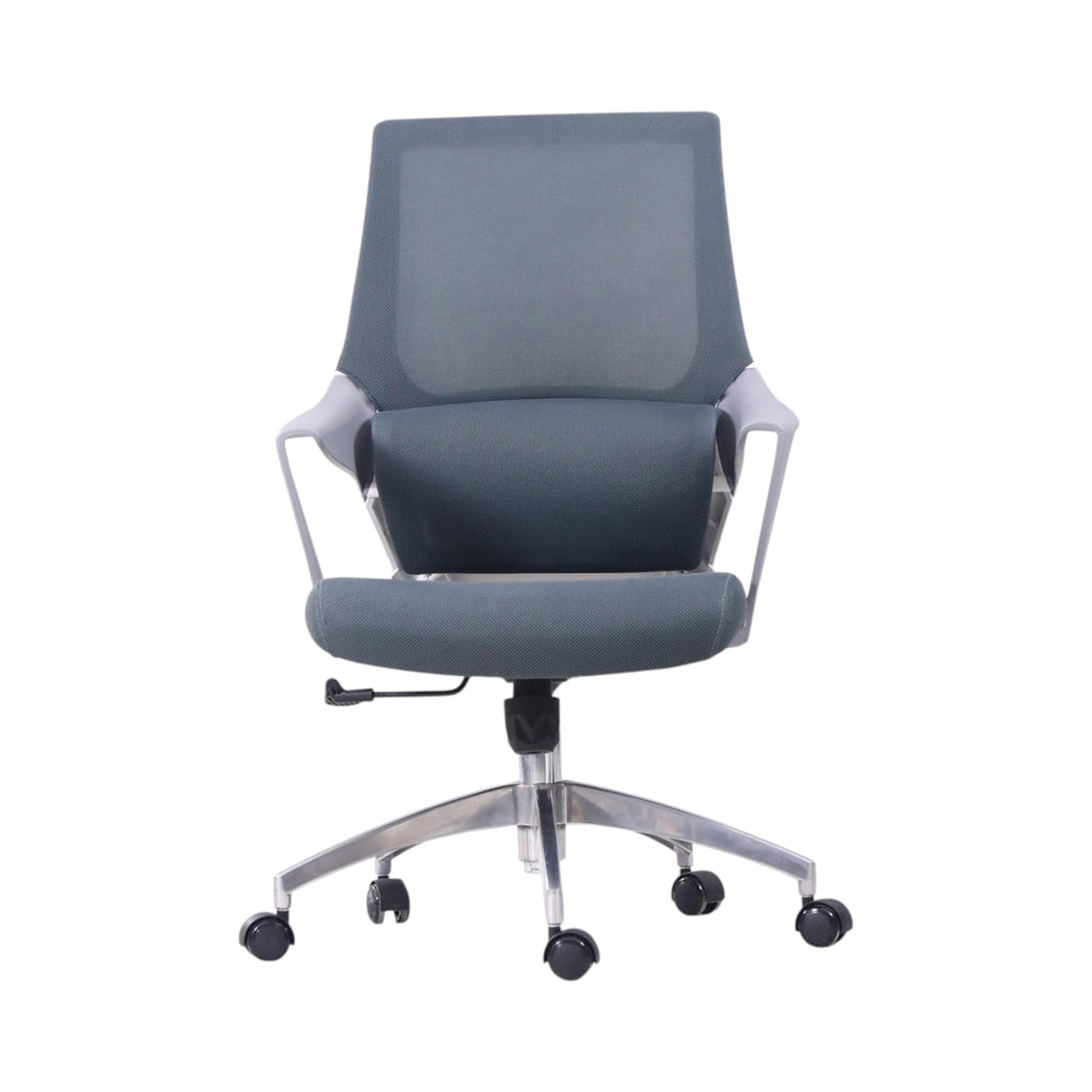 Xiaoyaozuo office chair grey ergonomic mesh back and padded seat with adjustable height and casters