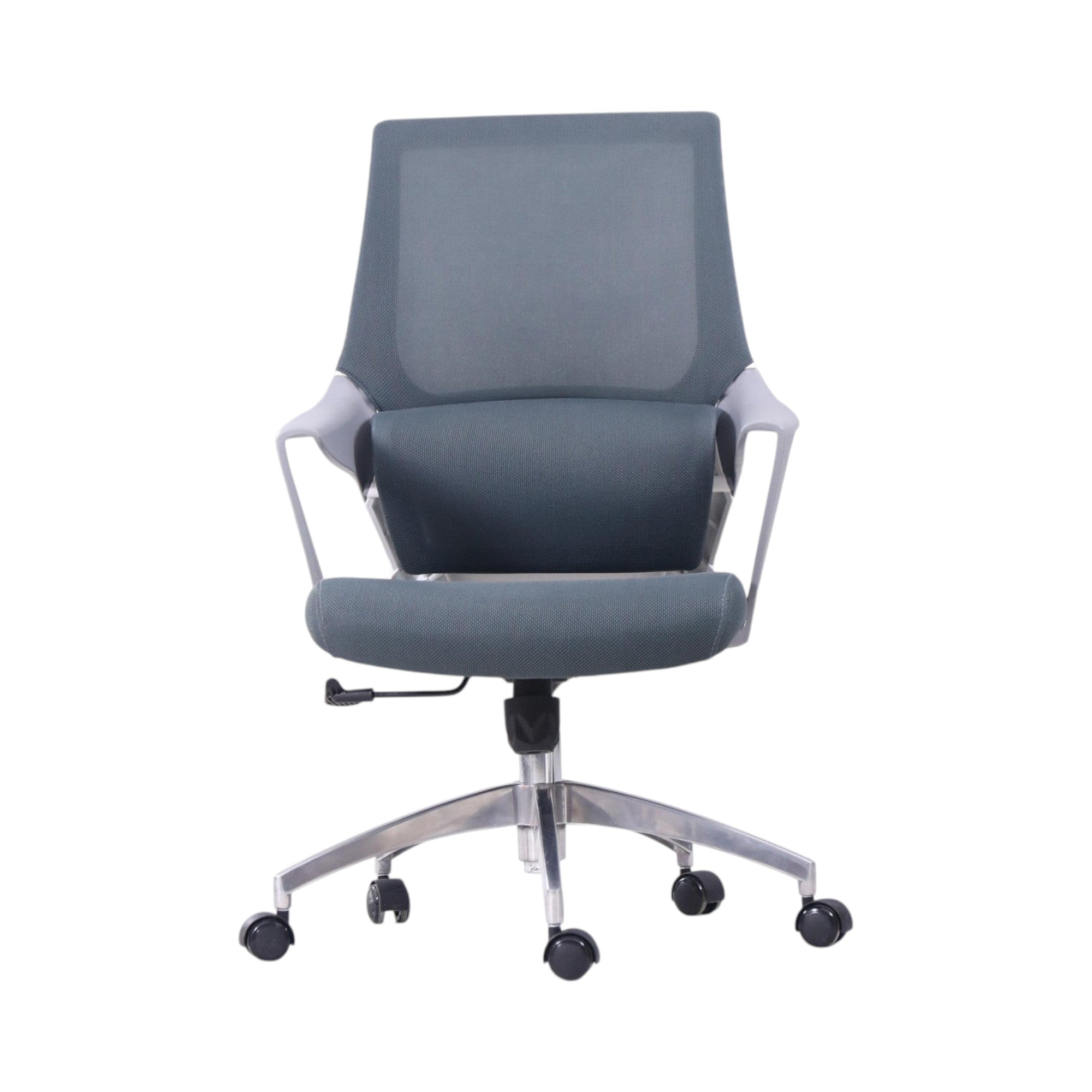Xiaoyaozuo office chair grey ergonomic mesh back and padded seat with adjustable height and casters