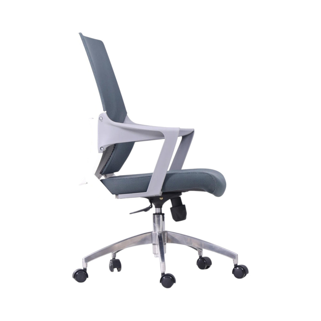 Xiaoyaozuo office chair grey ergonomic mesh back and padded seat desk chair with adjustable height and casters