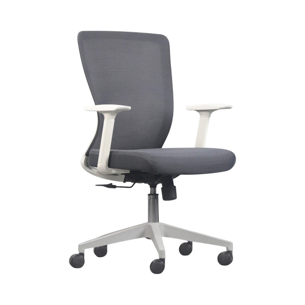 Xiaoyaozuo office chair: modern ergonomic mesh chair in grey and white with padded seat and adjustable height.