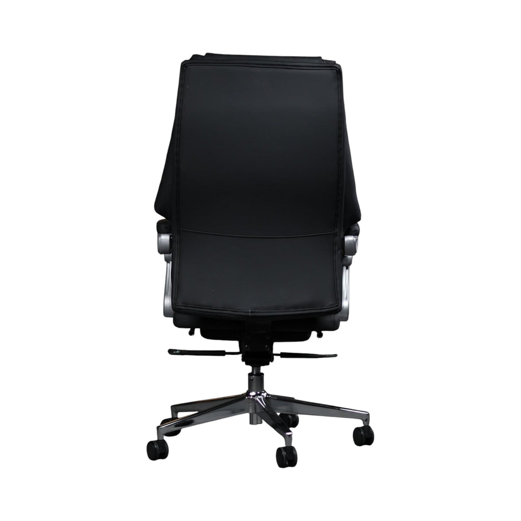 Xiaoyaozuo office chair black faux leather executive ergonomic office chair with footrest and casters