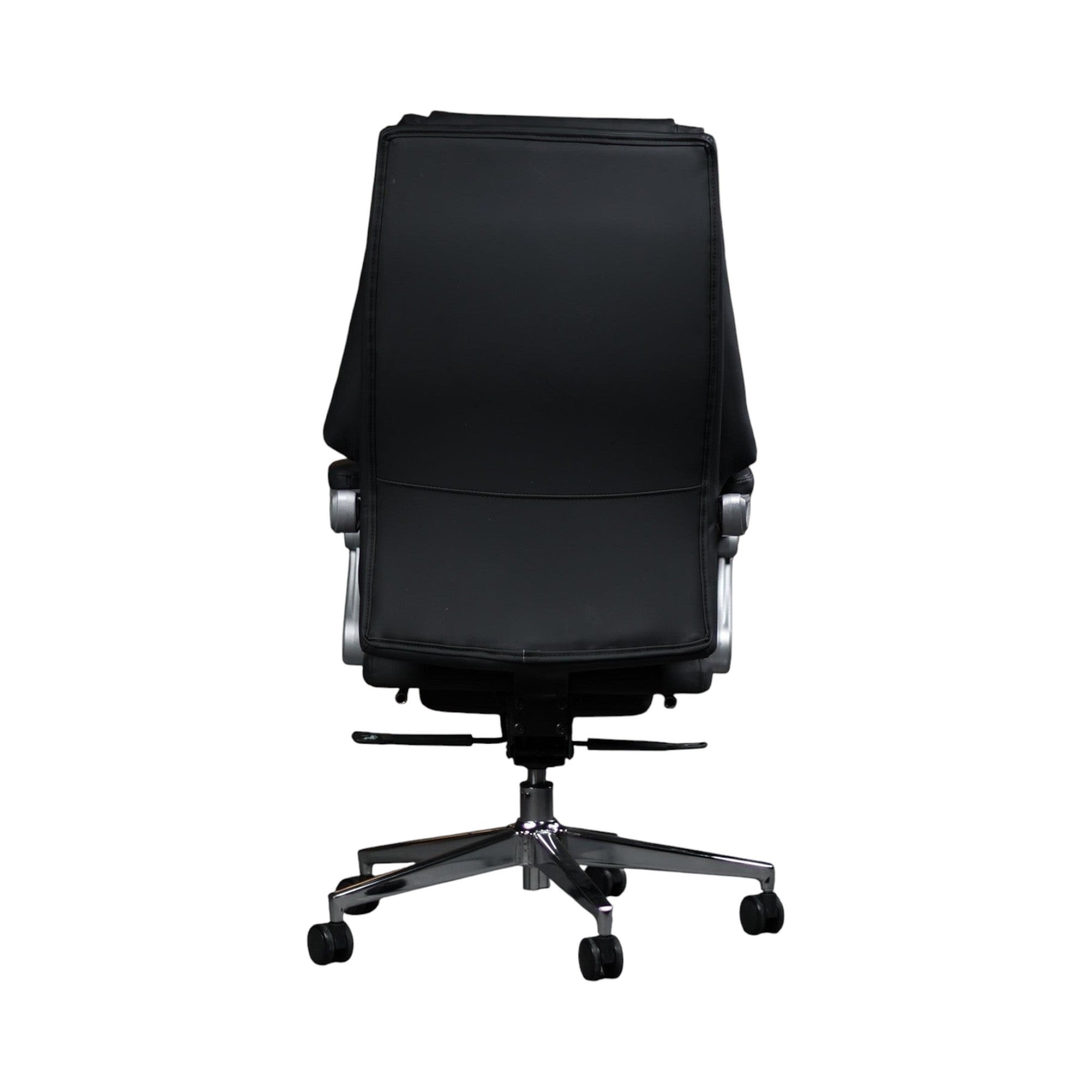 Xiaoyaozuo office chair black faux leather executive ergonomic office chair with footrest and casters
