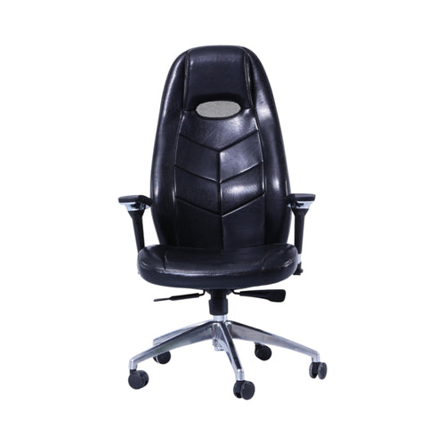 Xiaoyaozuo office chair black faux leather ergonomic executive chair with lumbar support and mesh detail.