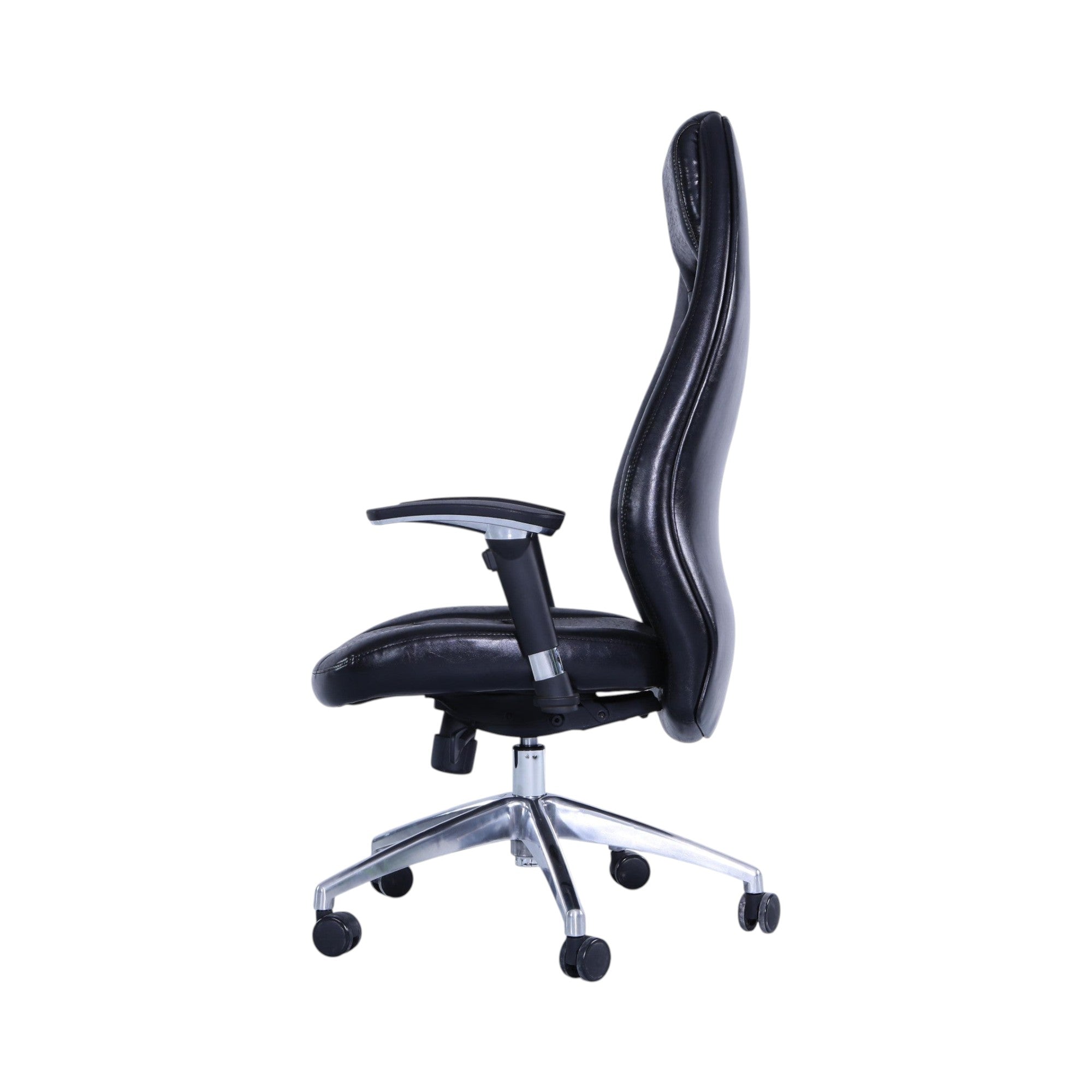 Xiaoyaozuo office chair black faux leather ergonomic executive chair with high back and adjustable armrests.