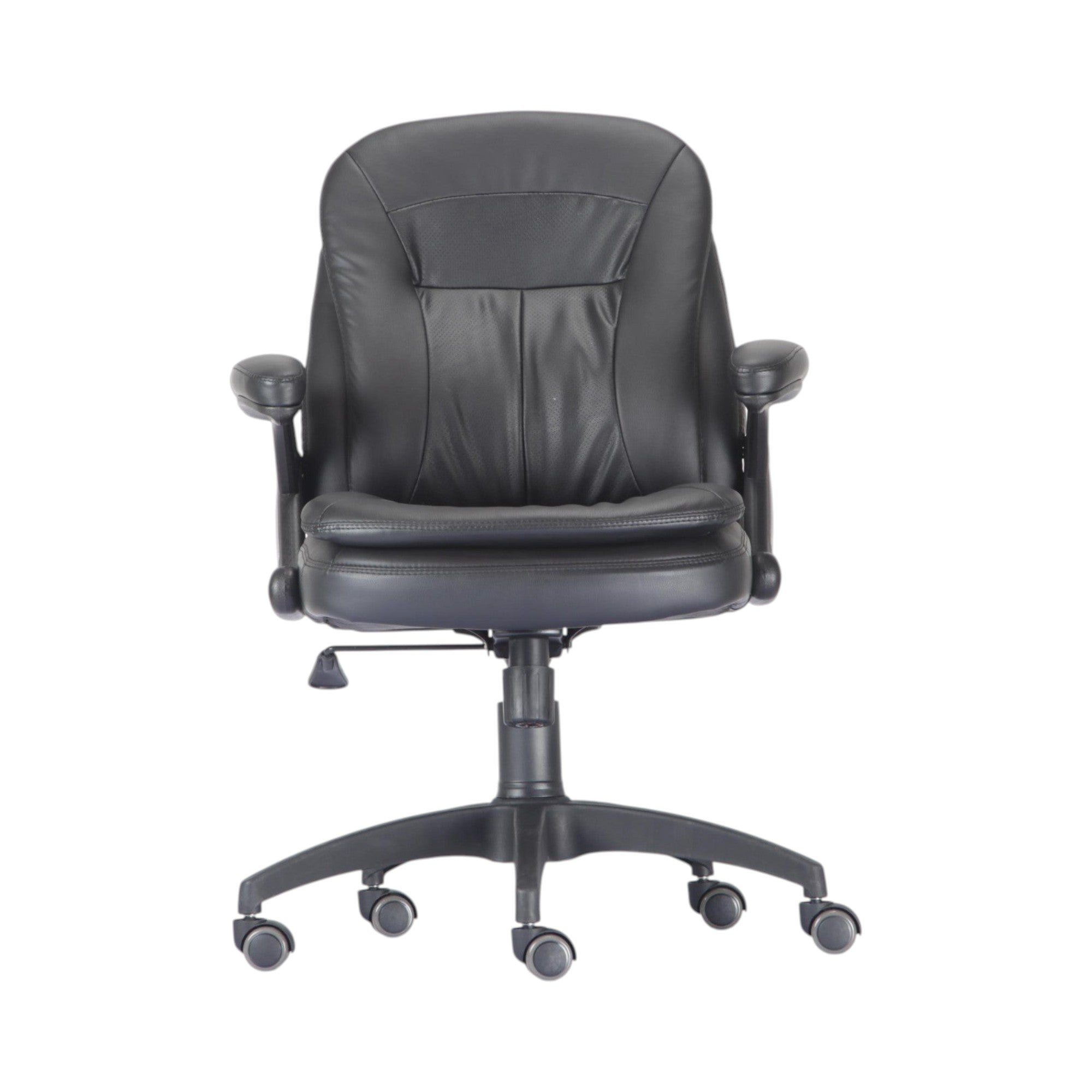 Xiaoyaozuo office chair executive ergonomic black faux leather chair with high back and casters