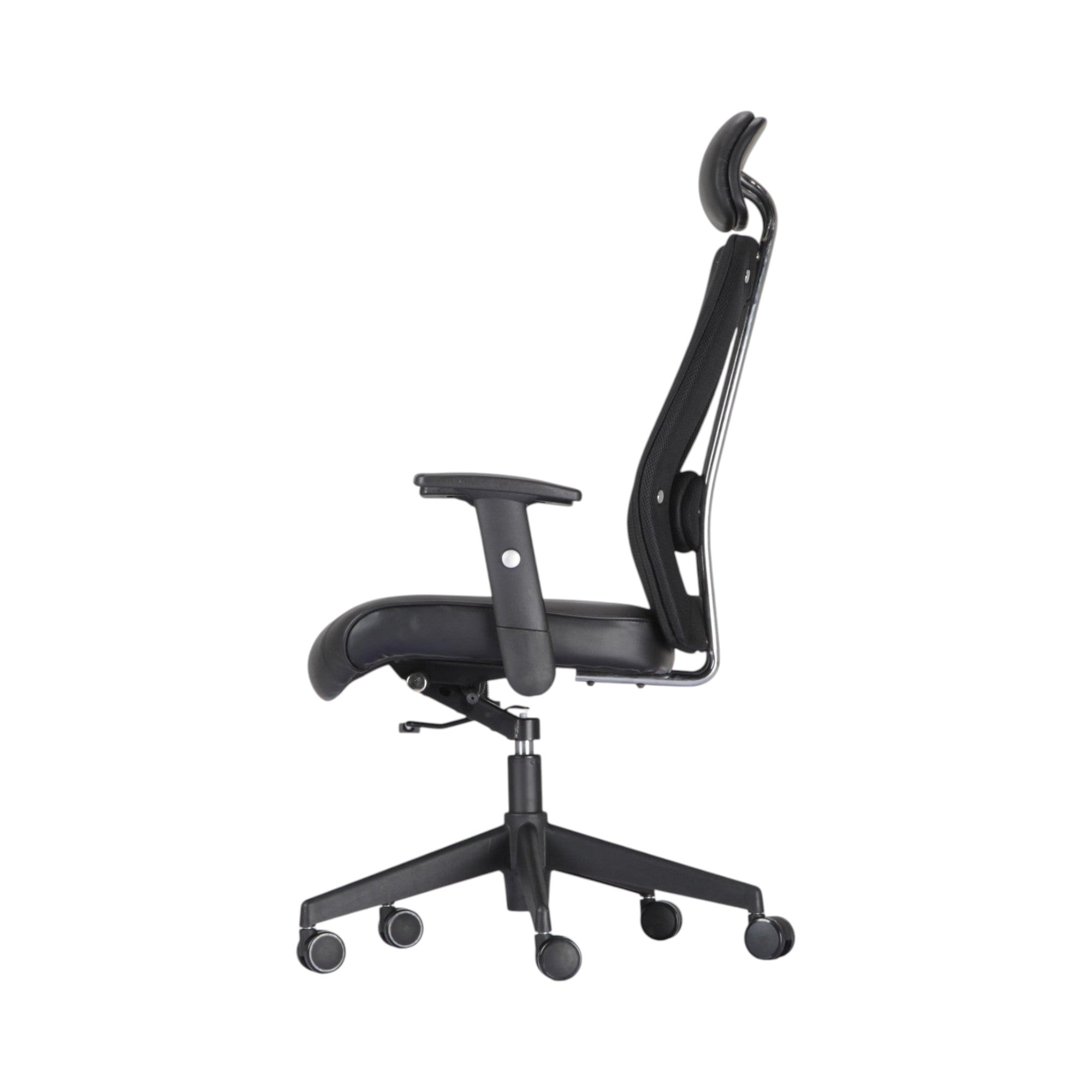 Xiaoyaozuo office chair black ergonomic mesh back executive chair with adjustable headrest and armrests.
