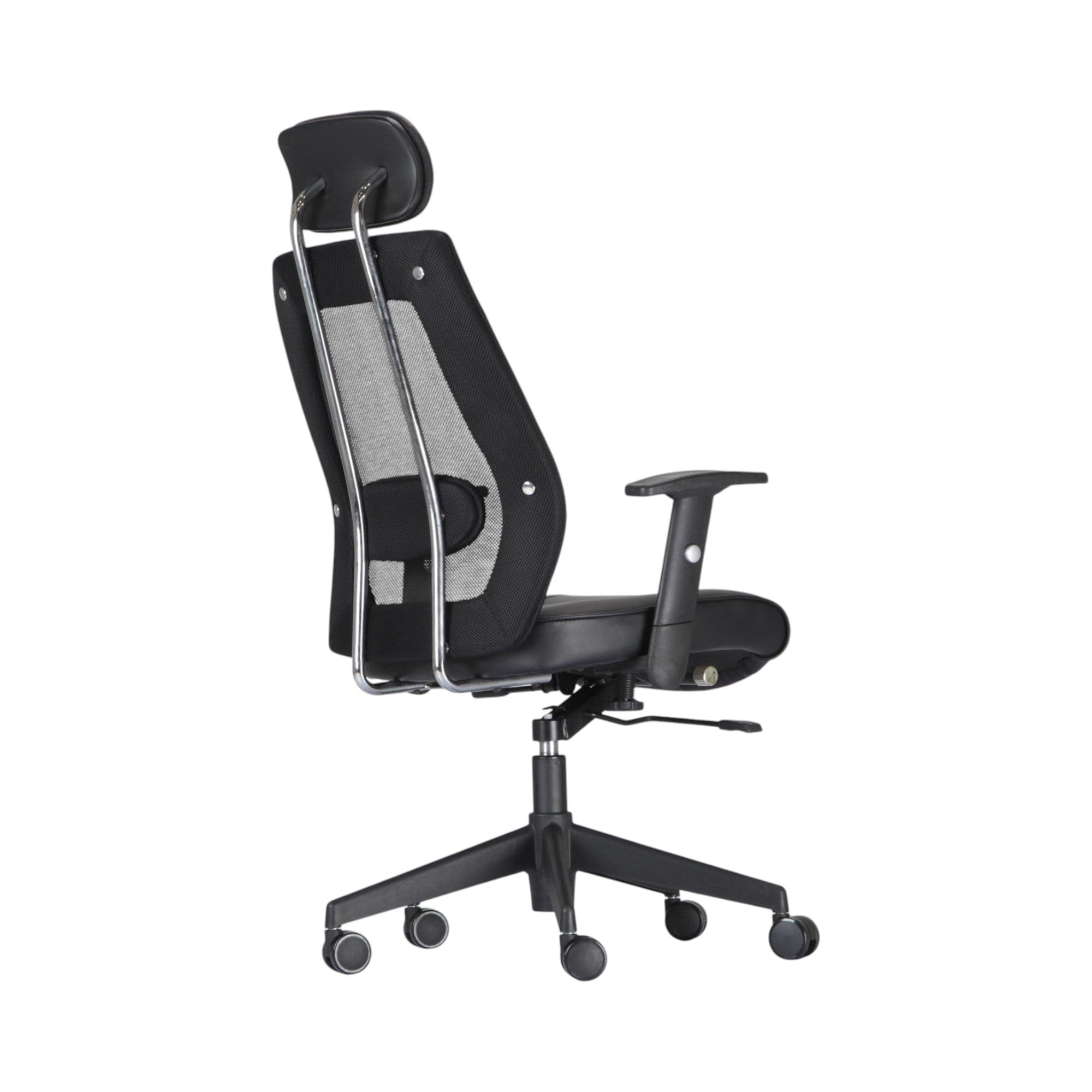 Xiaoyaozuo office chair black ergonomic mesh back executive chair with adjustable headrest and armrests.