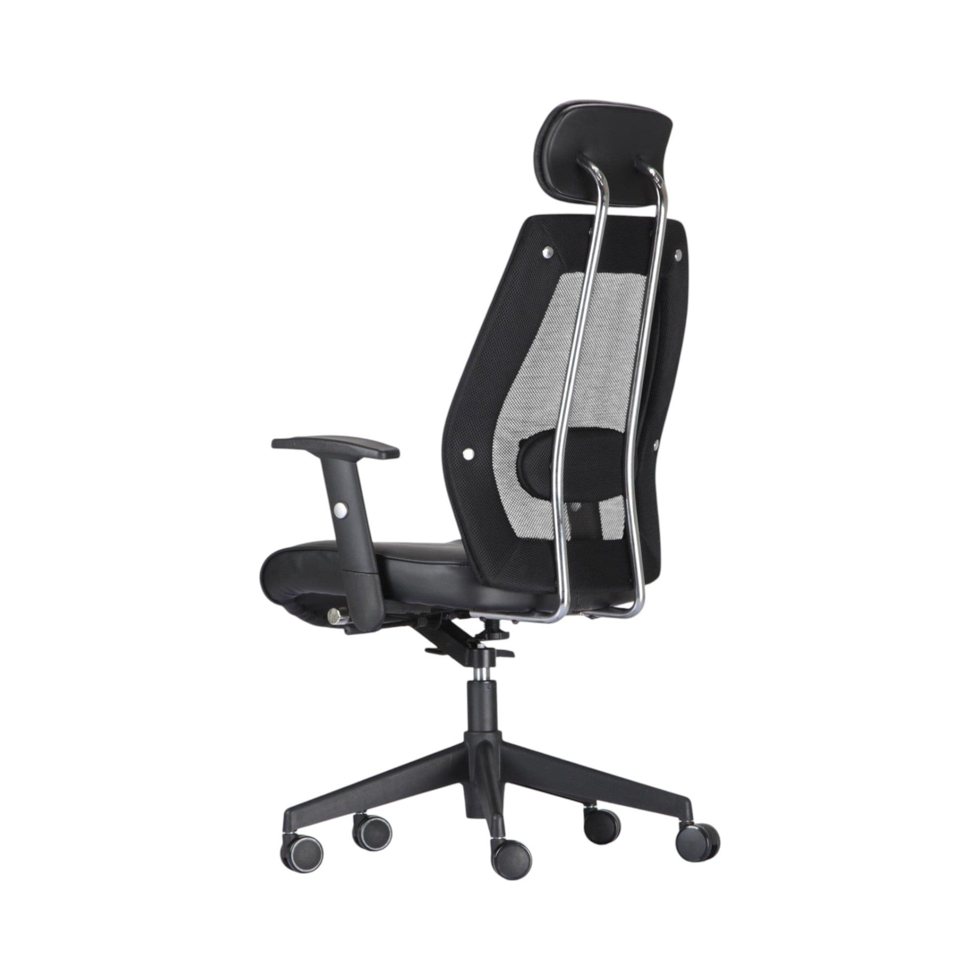 Xiaoyaozuo office chair black ergonomic mesh back executive chair with adjustable headrest and armrests.
