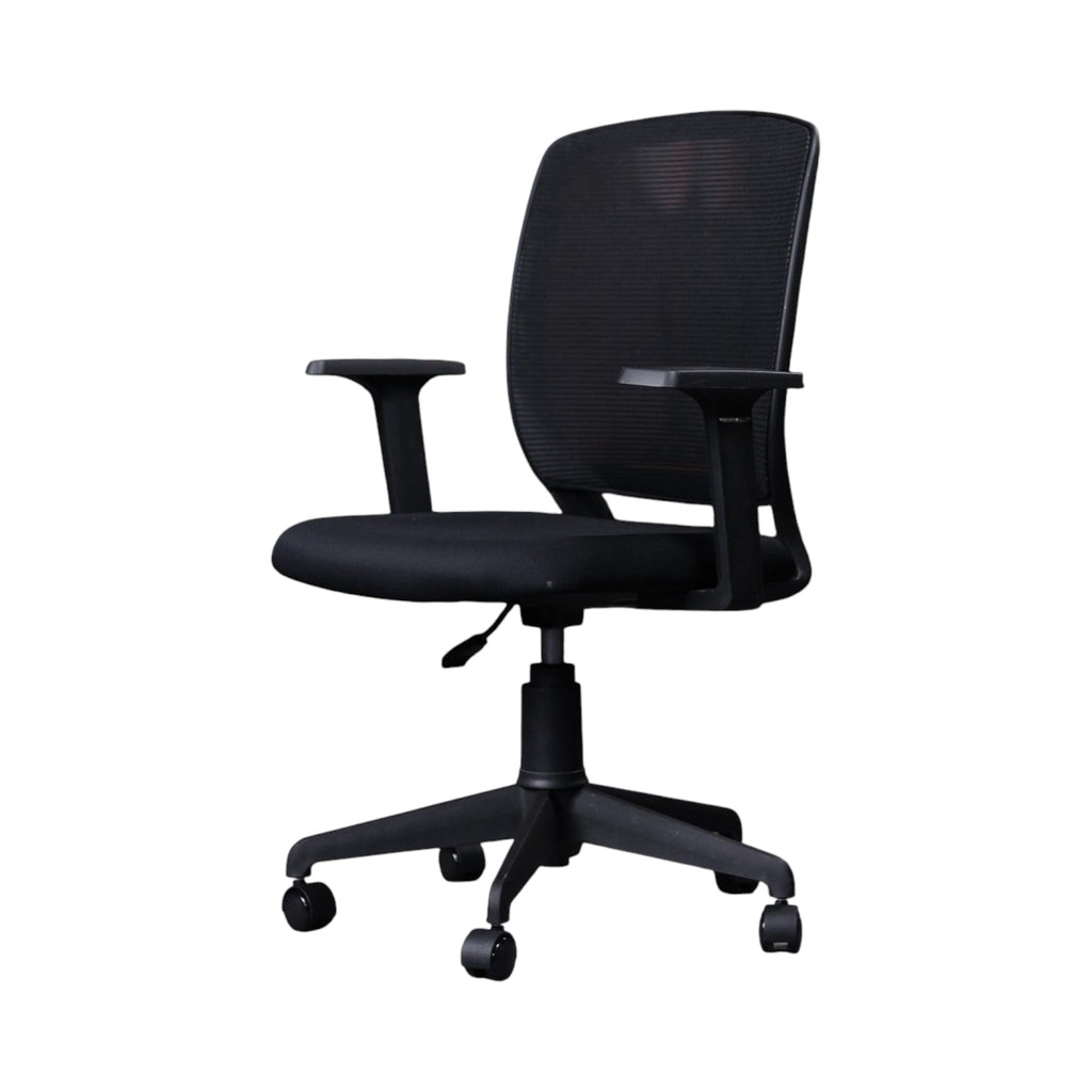 Xiaoyaozuo office chair black ergonomic mesh desk chair with padded seat and adjustable height on casters.