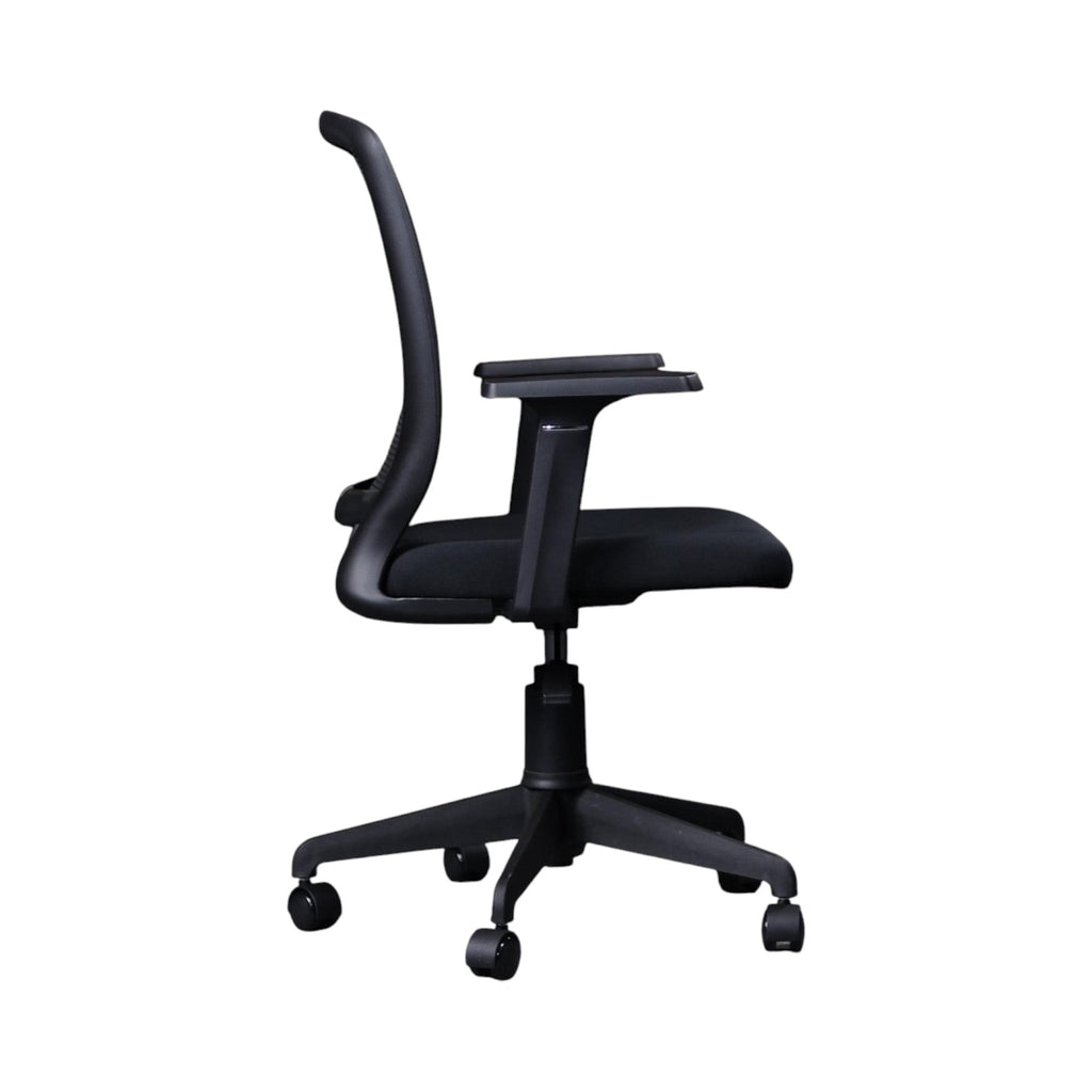 Xiaoyaozuo office chair black ergonomic mesh back and padded seat with adjustable height and casters
