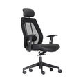 Xiaoyaozuo office chair black ergonomic mesh back executive chair with adjustable headrest and armrests.