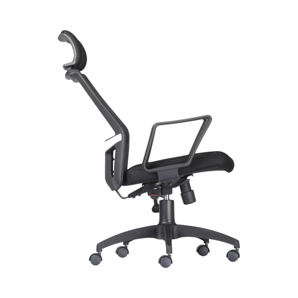 Xiaoyaozuo office chair black ergonomic mesh office chair with adjustable headrest and lumbar support.