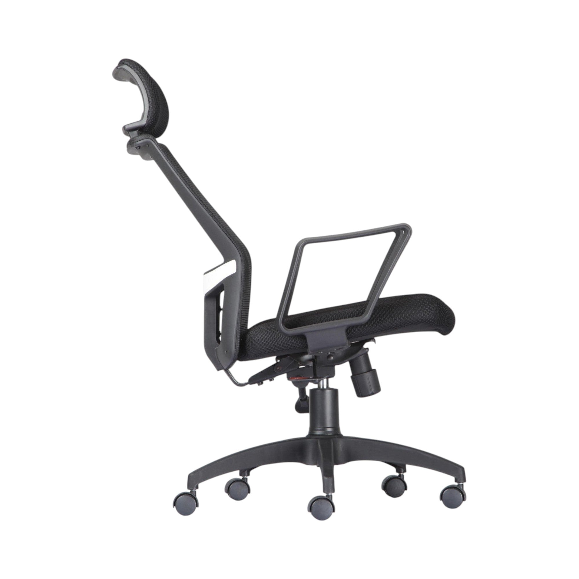 Xiaoyaozuo office chair black ergonomic mesh office chair with adjustable headrest and lumbar support.