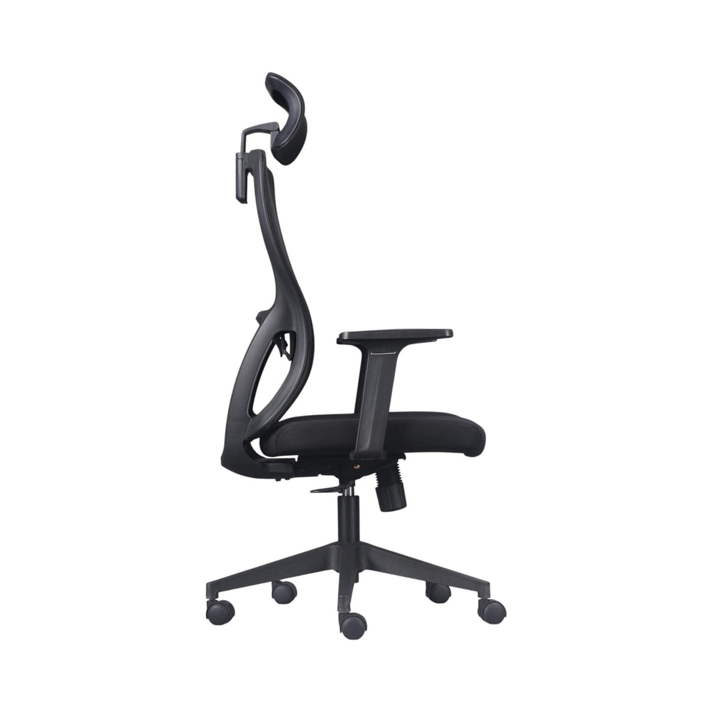 Xiaoyaozuo office chair black ergonomic mesh office chair with adjustable headrest and padded seat.