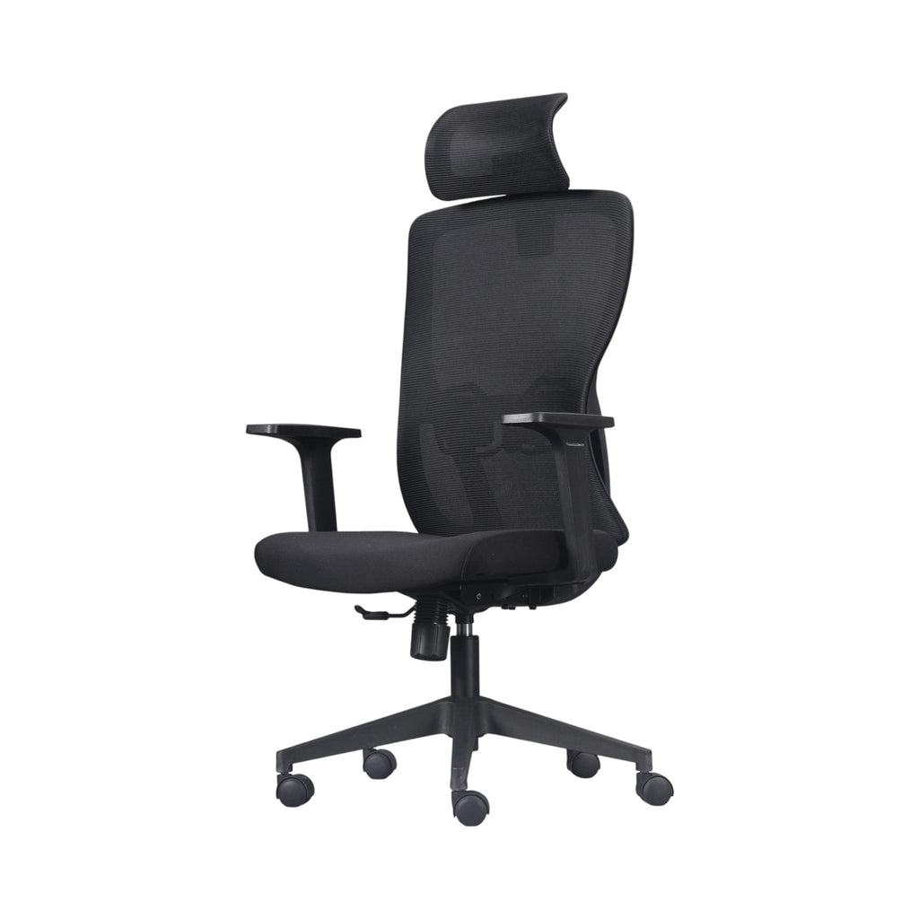 Xiaoyaozuo office chair black ergonomic mesh office chair with adjustable headrest and armrests.