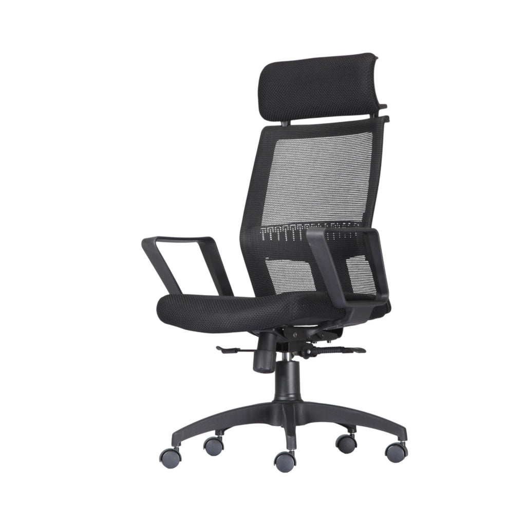 Xiaoyaozuo office chair black ergonomic mesh office chair with adjustable headrest and lumbar support