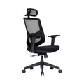 Xiaoyaozuo office chair black ergonomic mesh office chair with adjustable headrest and padded seat on casters.