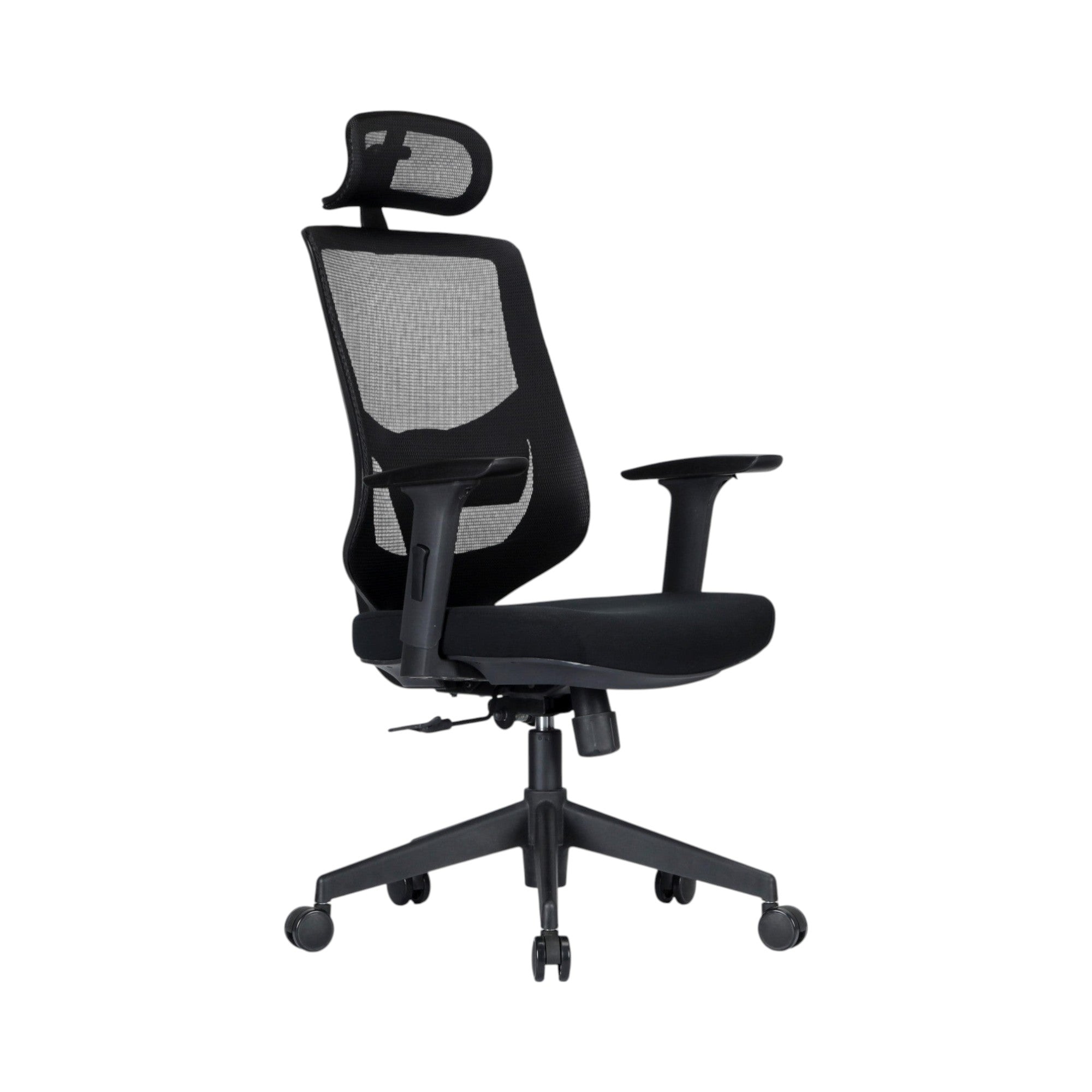 Xiaoyaozuo office chair black ergonomic mesh office chair with adjustable headrest and padded seat on casters.