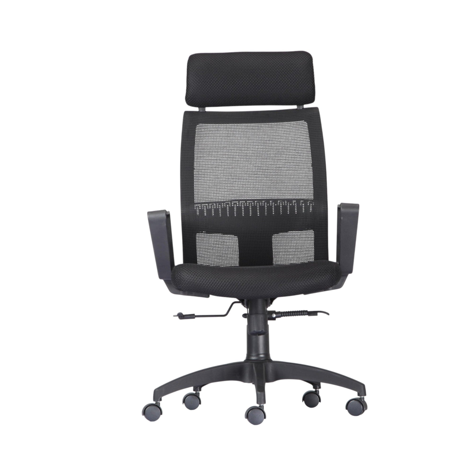 Xiaoyaozuo office chair black ergonomic mesh chair with adjustable headrest and lumbar support on wheels.