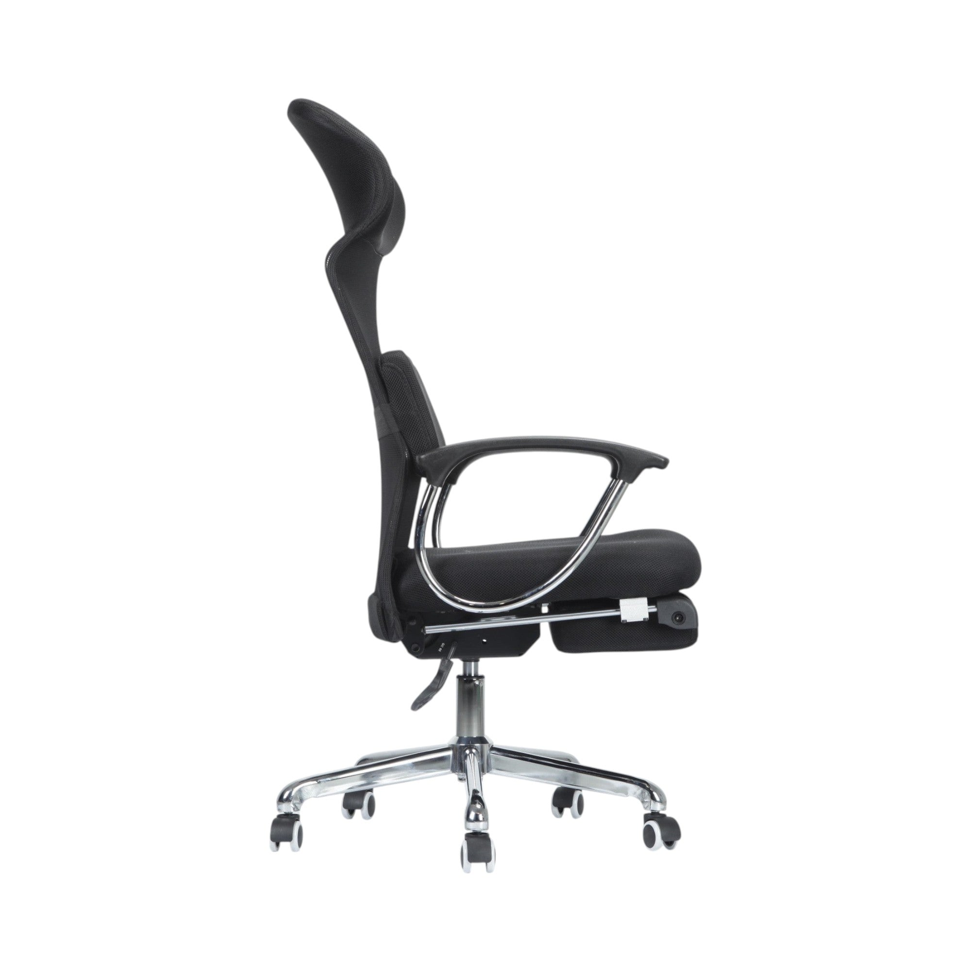 Xiaoyaozuo office chair black ergonomic mesh high back chair with adjustable headrest and footrest.
