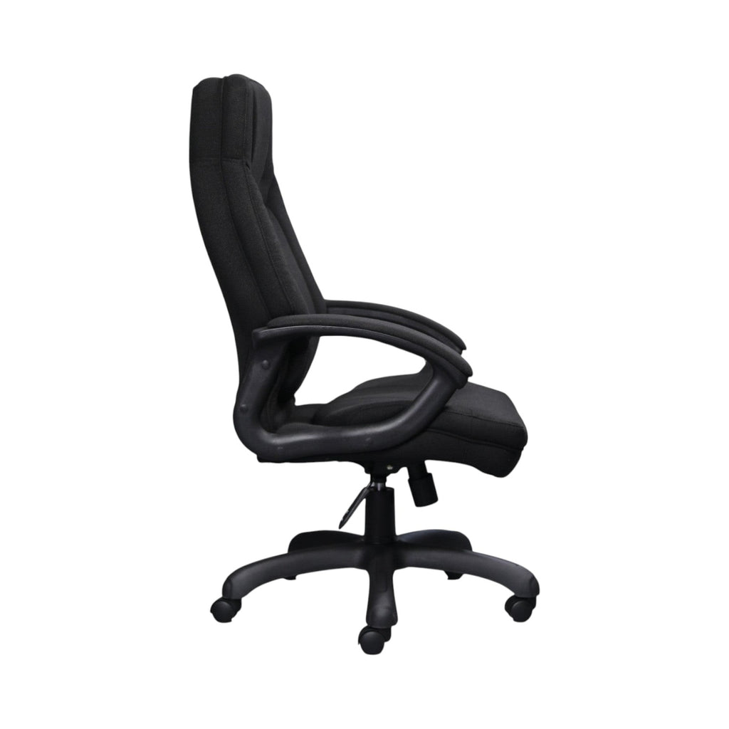 Xiaoyaozuo office chair, black fabric executive chair with ergonomic support and adjustable height, on smooth-rolling casters.