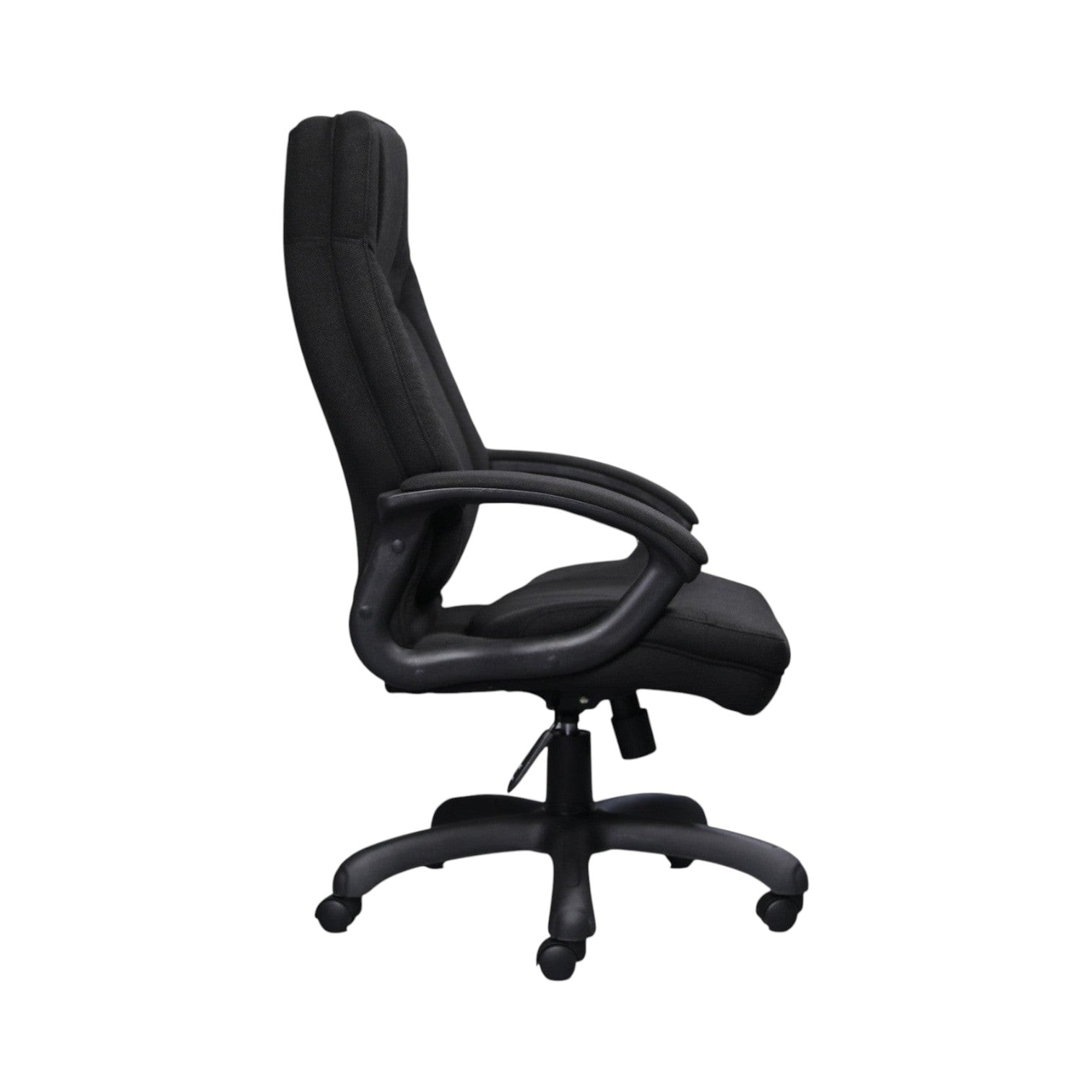 Xiaoyaozuo office chair, black fabric executive chair with ergonomic support and adjustable height, on smooth-rolling casters.