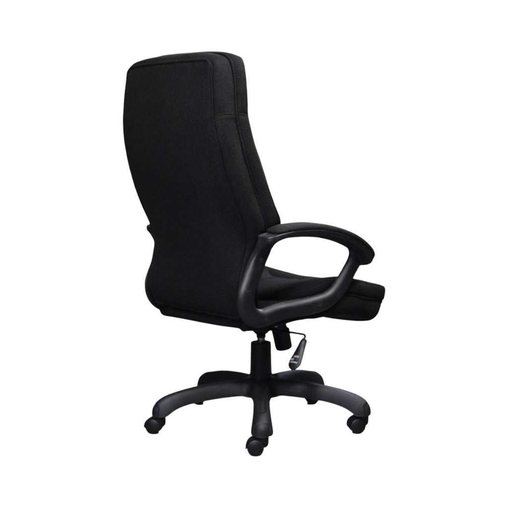 Xiaoyaozuo office chair black fabric executive chair with ergonomic support and adjustable height, featuring smooth-rolling casters.