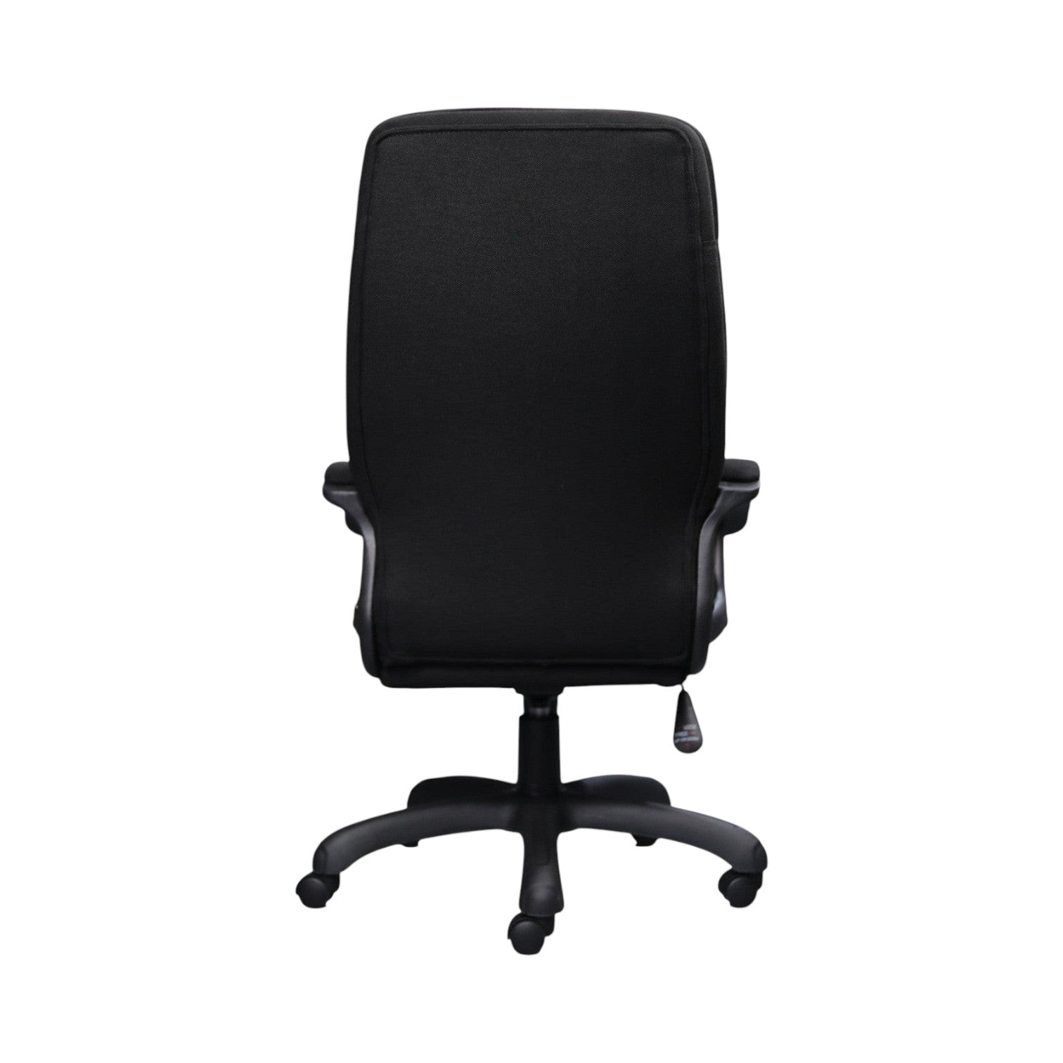 Xiaoyaozuo office chair black fabric executive chair with ergonomic support and adjustable height, shown from the back.