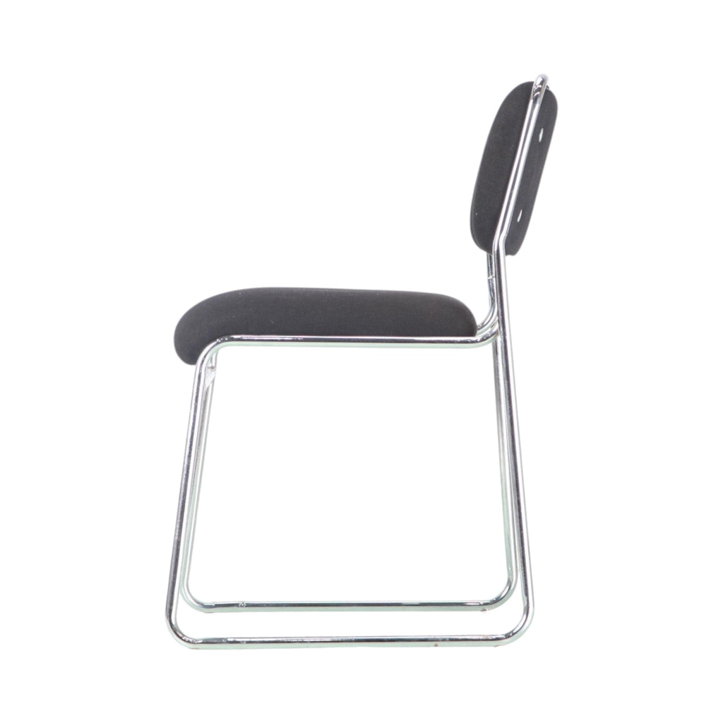 Xiaoyaozuo office chair modern black fabric guest chair with chrome cantilever frame