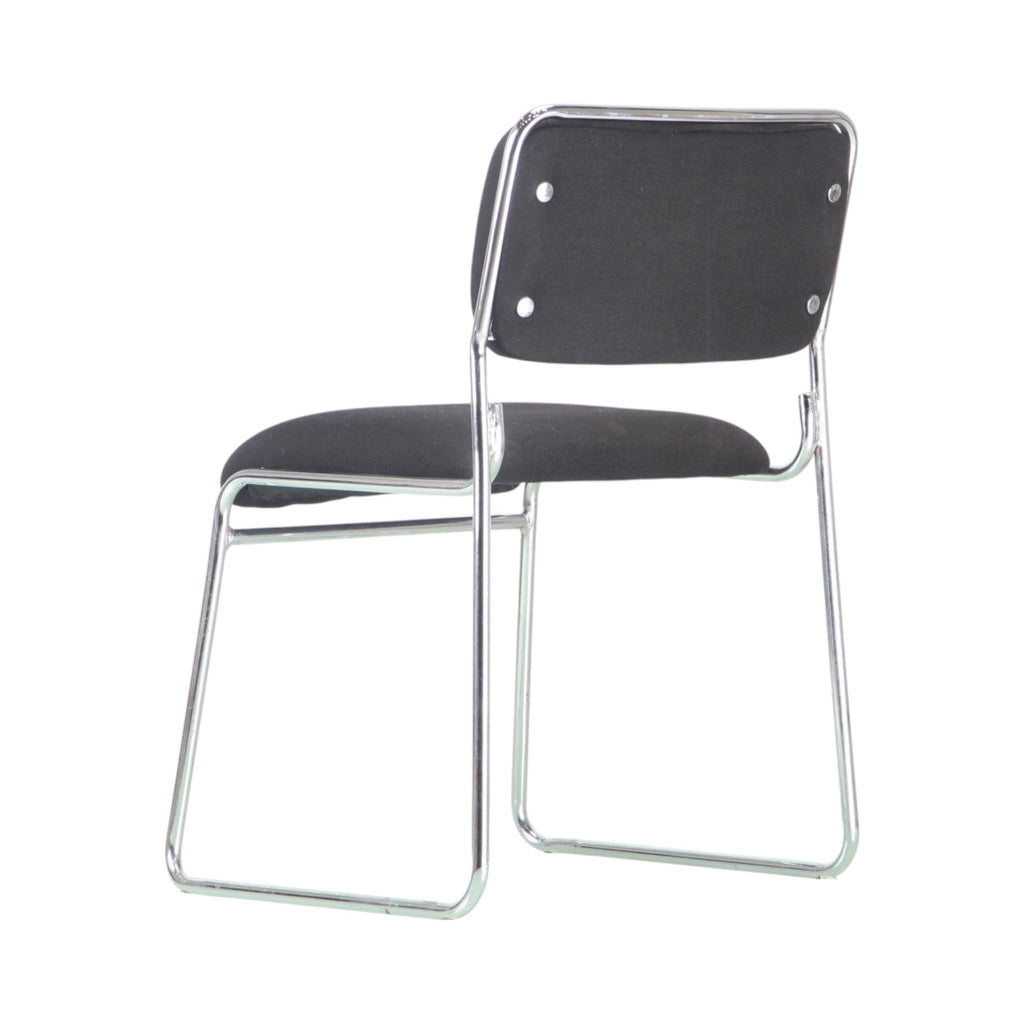 Xiaoyaozuo office chair modern black fabric guest chair with chrome cantilever frame