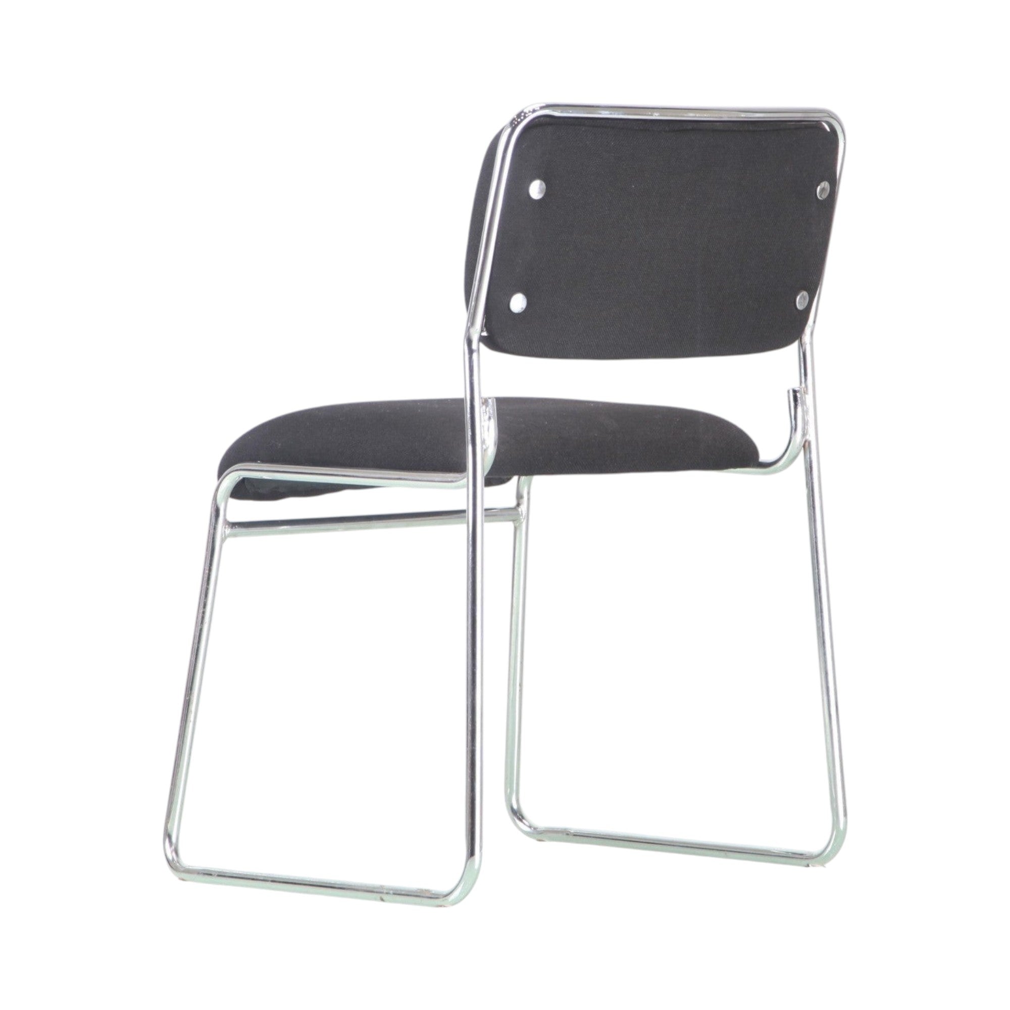 Xiaoyaozuo office chair modern black fabric guest chair with chrome cantilever frame