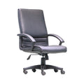 Xiaoyaozuo office chair black faux leather executive chair with padded seat, high backrest, and armrests on a wheeled base.