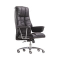 Xiaoyaozuo office chair executive high back chair in black faux leather with plush cushioning and chrome base.