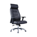 Xiaoyaozuo office chair black faux leather executive high back chair with headrest and adjustable armrests.