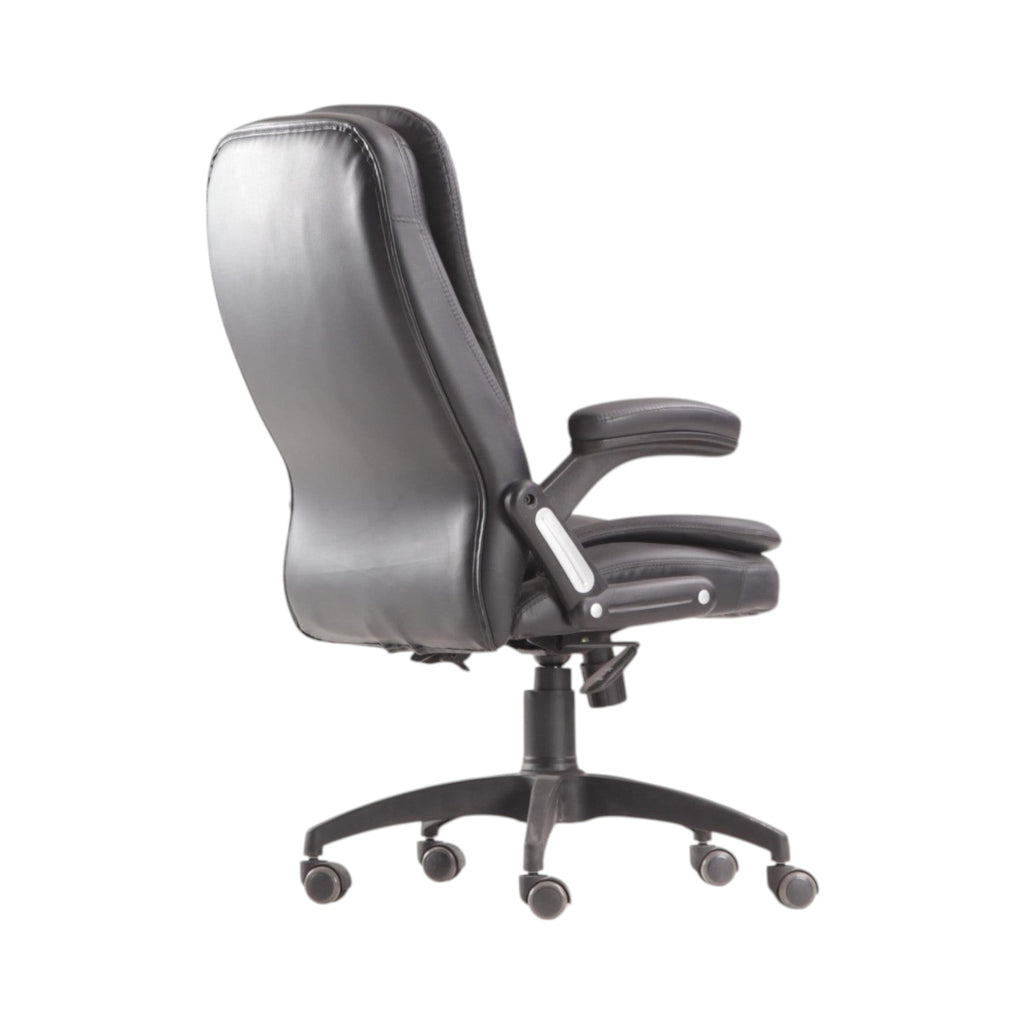 Xiaoyaozuo office chair black faux leather executive high back chair with adjustable height and casters