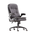 Xiaoyaozuo office chair black faux leather executive high back chair with lumbar support and casters