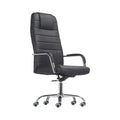 Xiaoyaozuo office chair black faux leather executive high back chair with chrome base and casters