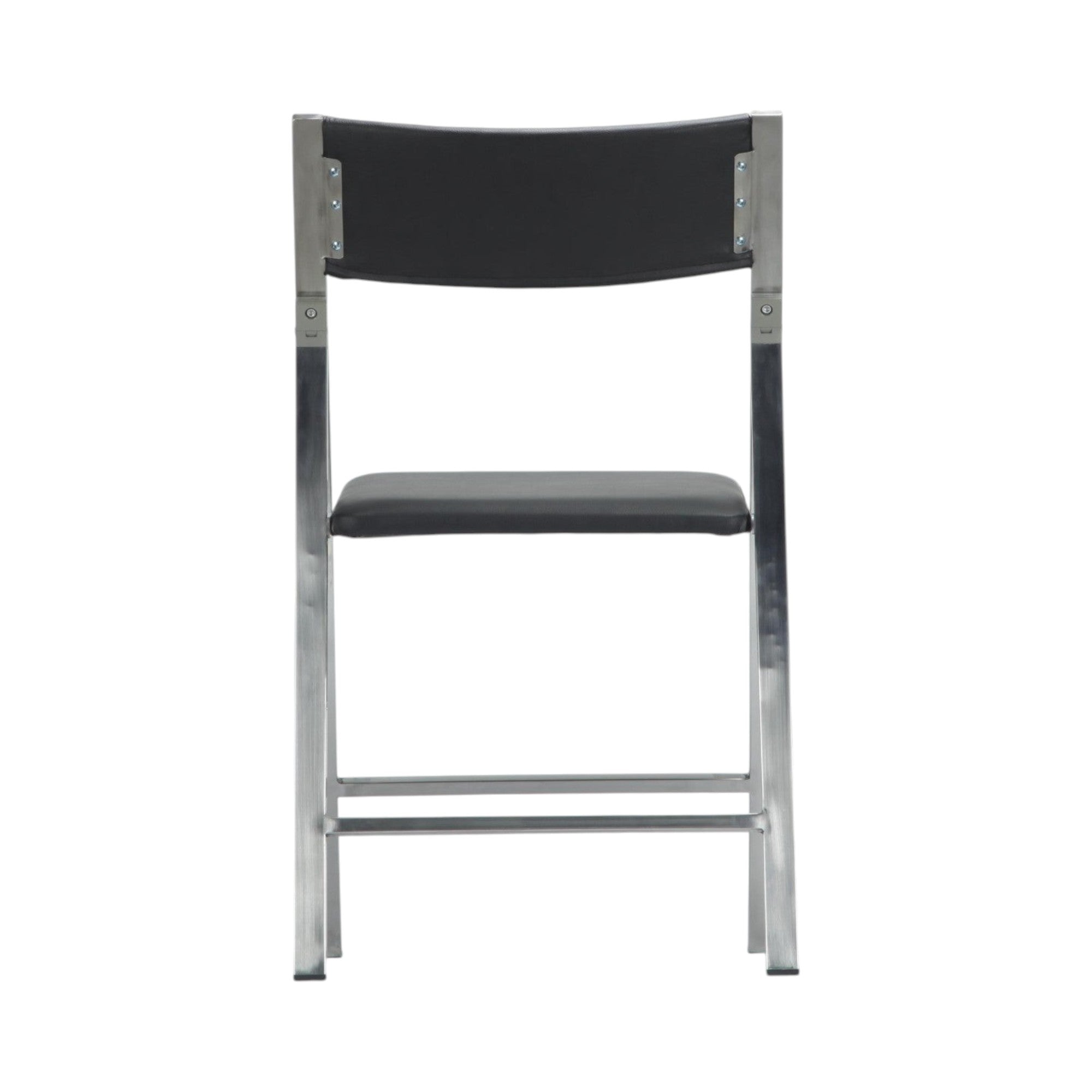 Xiaoyaozuo office chair, modern black folding chair with silver metal frame, simple design for any space.