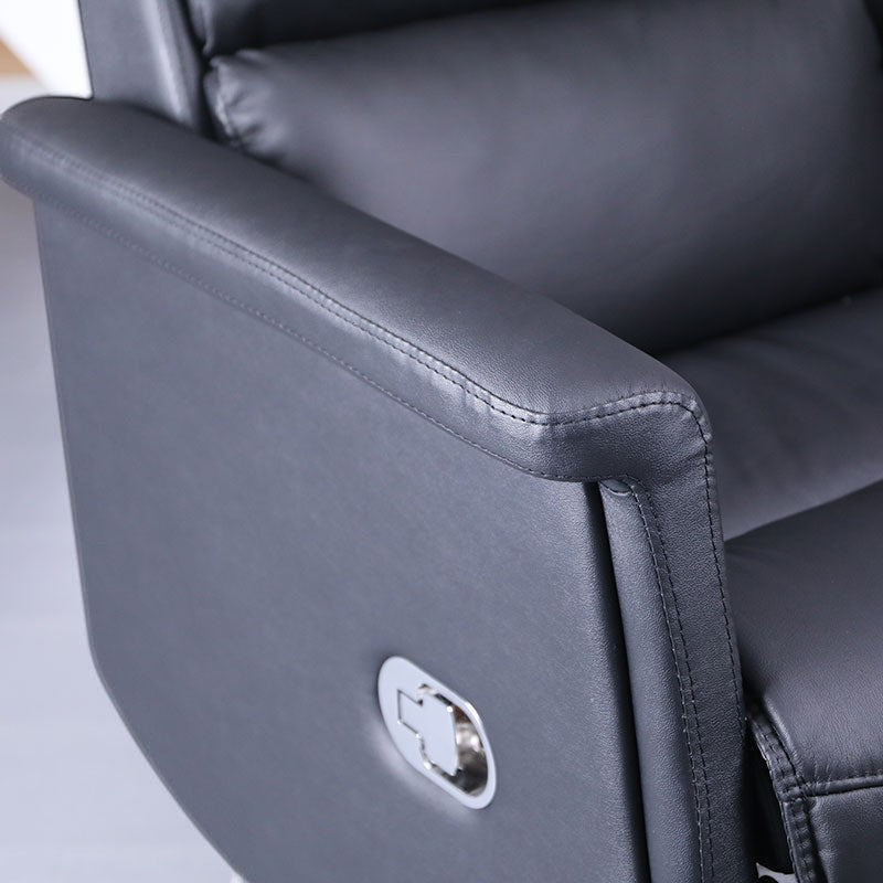 Xiaoyaozuo A227 black leather ergonomic office chair with adjustable footrest and chrome lever detail.