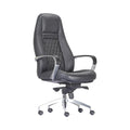 Xiaoyaozuo office chair black leather executive high back chair with diamond stitching and chrome arms
