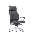 Xiaoyaozuo office chair black leather executive high back chair with headrest and chrome accents.