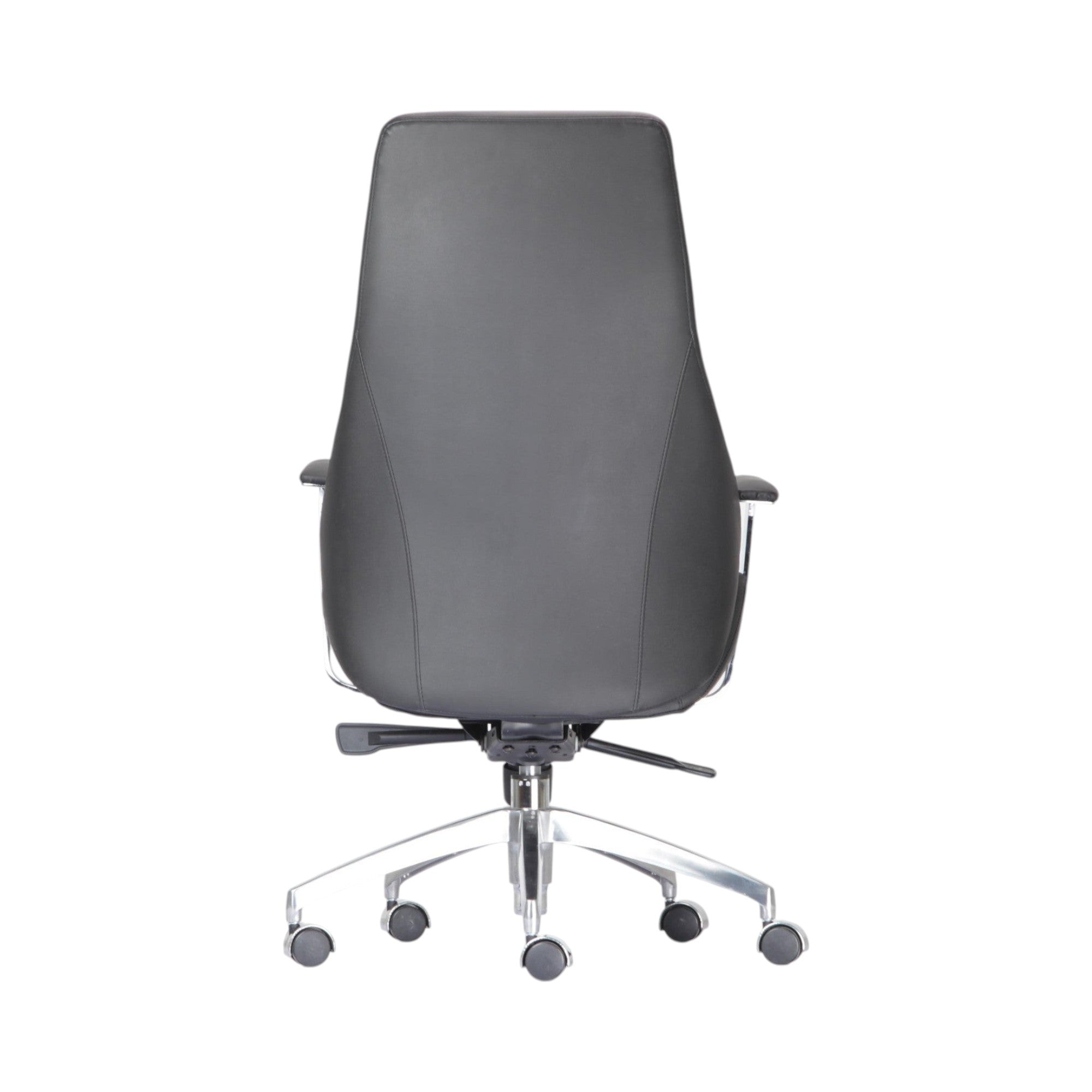 Xiaoyaozuo office chair executive high back chair in black leather with chrome base and casters