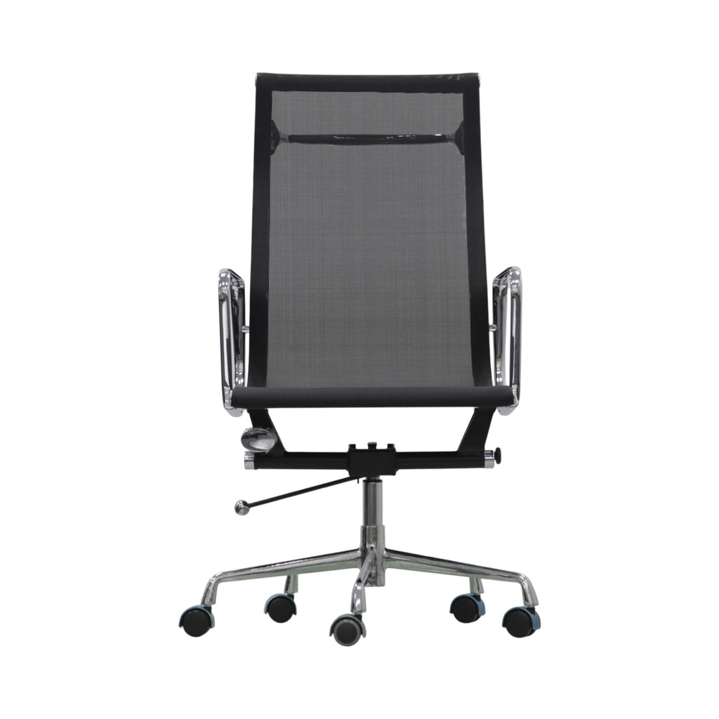 Xiaoyaozuo office chair: Modern black mesh high-back ergonomic office chair with polished chrome frame and casters.