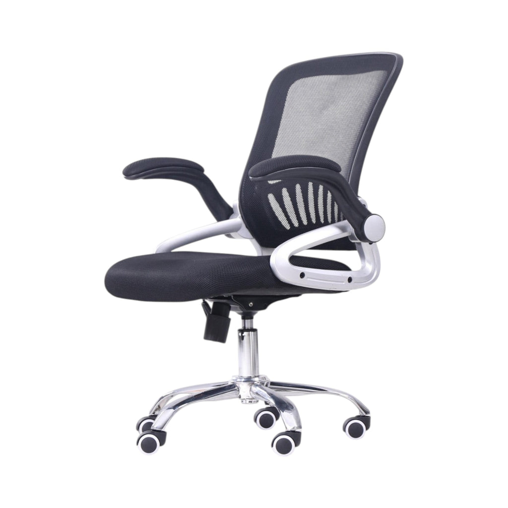 Xiaoyaozuo office chair black ergonomic mesh back office chair with padded seat and adjustable height.