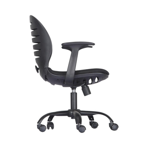 Xiaoyaozuo office chair black ergonomic mesh back office chair with adjustable armrests and casters.