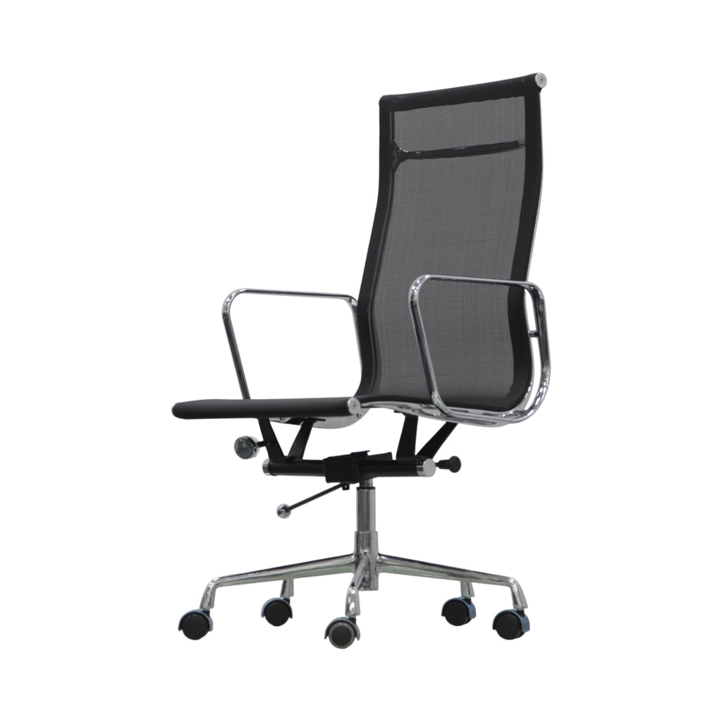 Xiaoyaozuo office chair black mesh high-back ergonomic chair with chrome frame and casters
