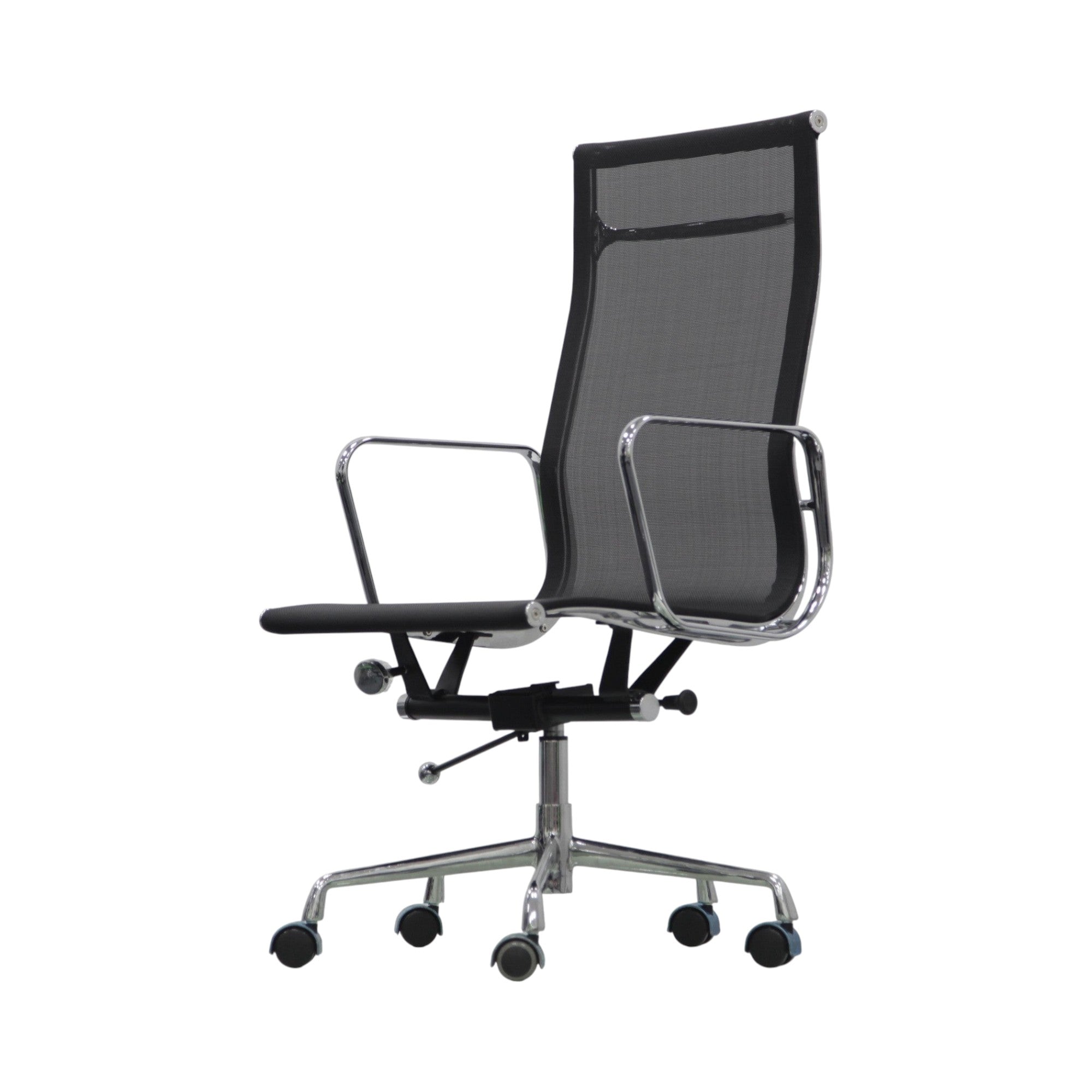 Xiaoyaozuo office chair black mesh high-back ergonomic chair with chrome frame and casters